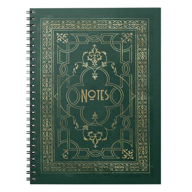 Carnet Ornat Vert et Gold Frame (Devant)