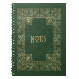 Carnet Ornat Vert et Gold Frame