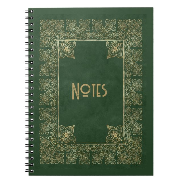 Carnet Ornat Vert et Gold Frame (Devant)