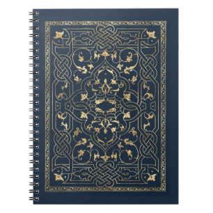 Carnet Ornate Navy et Gold Frame