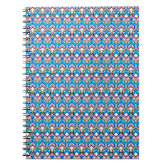 Carnet Ornement brillant abstrait de couleur bleu rose
