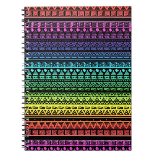 Carnet Ornement ethnique, arc en ciel