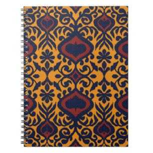 Carnet Ornement folklorique géométrique Ikat. Damas orien