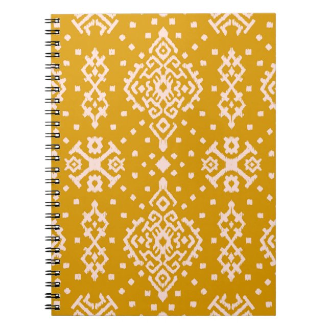 Carnet Ornement folklorique Ikat - texture ethnique. (Devant)