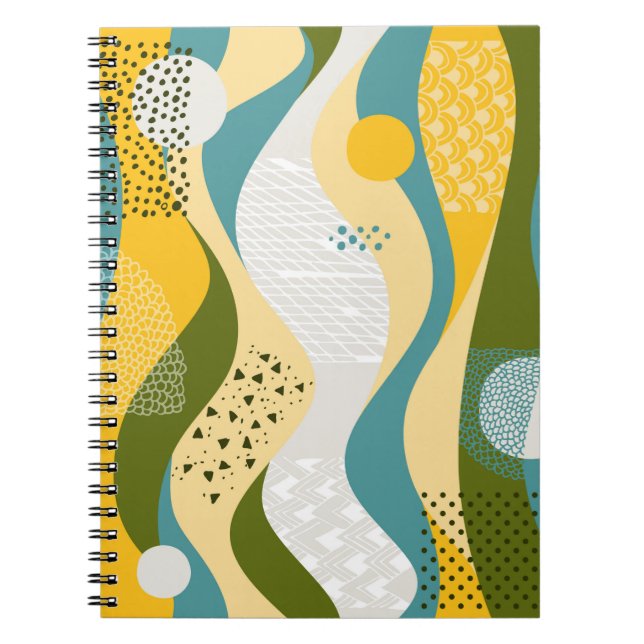 Carnet ornement spatial Abstrait sans soudure composé de  (Devant)