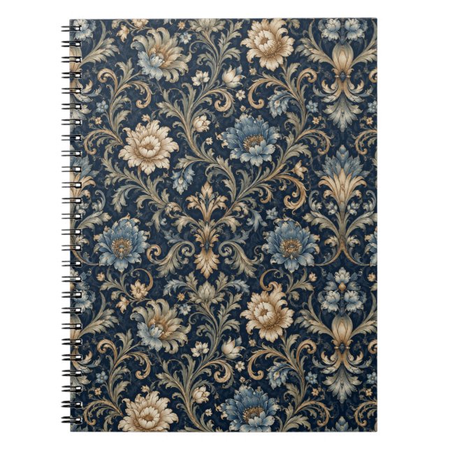 Carnet Ornementation florale de luxe décorative (Devant)