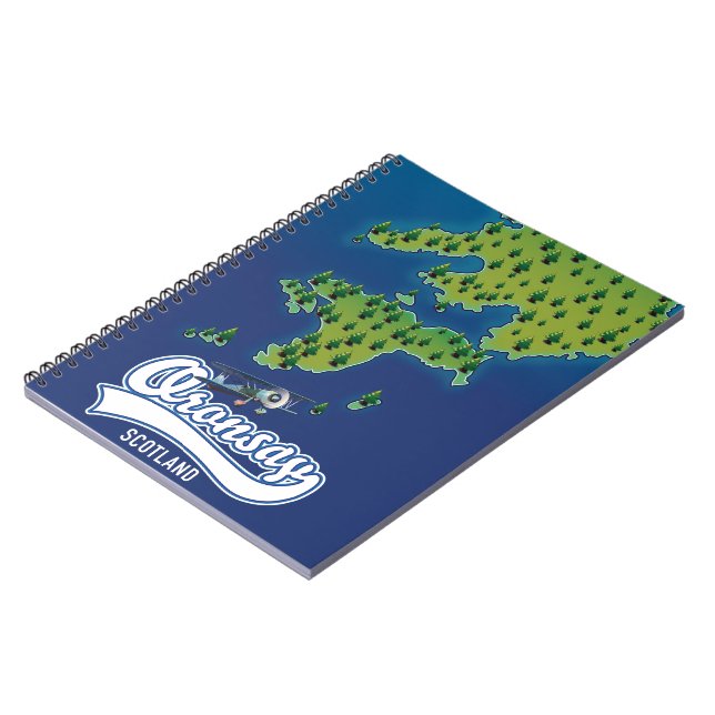 Carnet Oronsay Écosse carte de l'île  (Côté gauche)