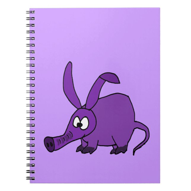 Carnet Oryctérope pourpre drôle (Devant)