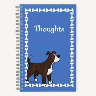 Carnet Os personnalisés Mignons Staffy Lab Chien Os Spira