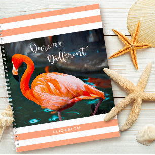 Carnet Osez Être Différents Flamants roses Orange Blancs