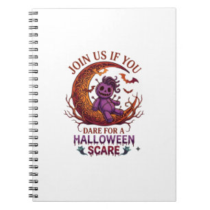 Carnet Osez Halloween Épouvante Violet Poupée Vaudou Croi
