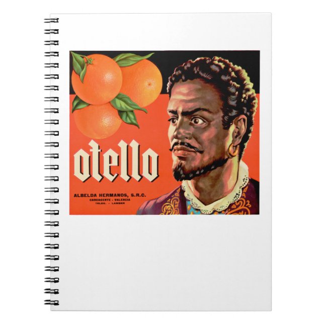 Carnet Otello Orange Étiquette (Devant)