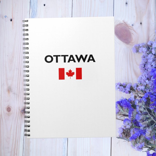 Carnet Ottawa Canada Drapeau canadien couleur claire (Créateur téléchargé)