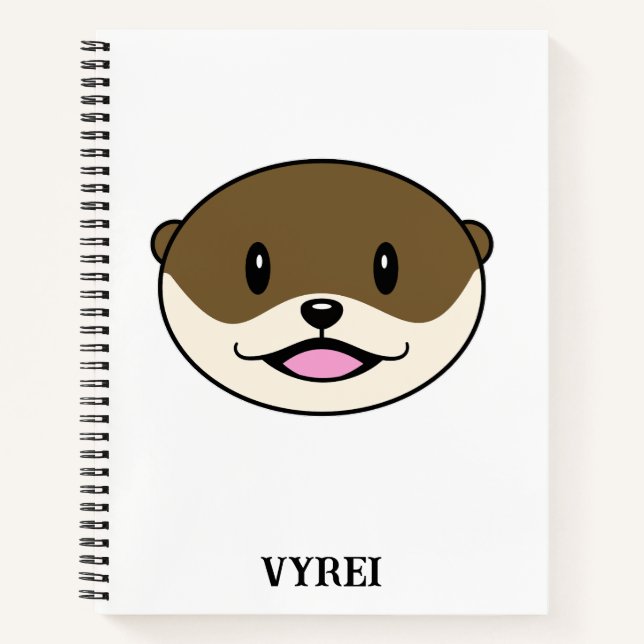 Carnet Otter souriant mignon (Devant)