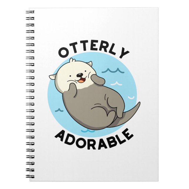 Carnet Otterly adorable Funny Flottante Otter Pun (Devant)