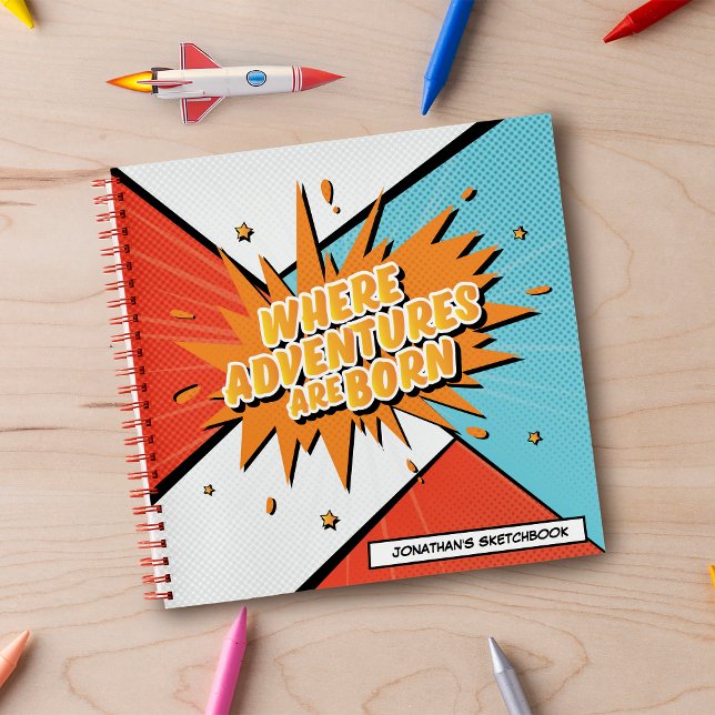 Carnet Où Les Aventures Sont Nées Comic Style Sketchbook (The ideal gift for that kid who loves to daydream and draw all day. )