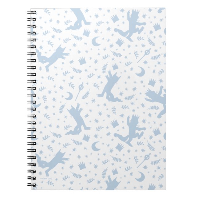 Carnet Où les bêtes sauvages Fleur Bleu (Devant)