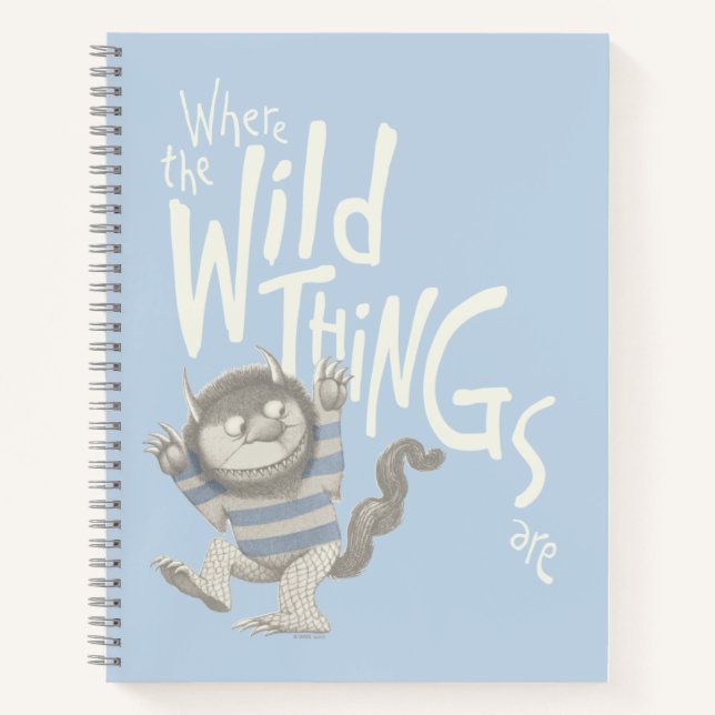 Carnet Où les choses sauvages sont citées - Bleu (Devant)