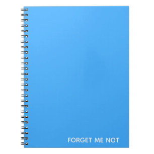 Carnet Oubliez-moi le nom de la couleur bleue