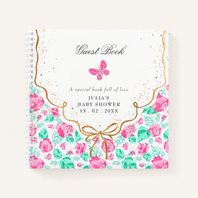 Carnet Our Lovely One Baby Shower (Devant)