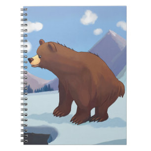 Carnet Ours brun dans les montagnes