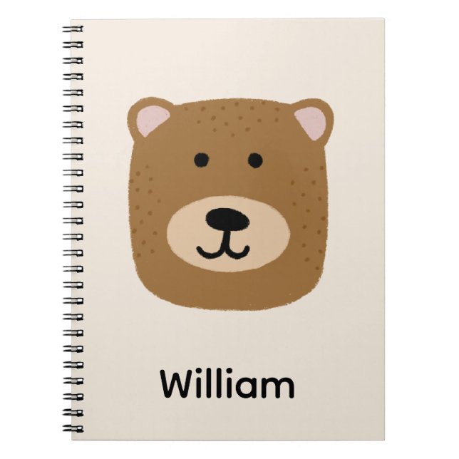 Carnet Ours brun mignon (Devant)