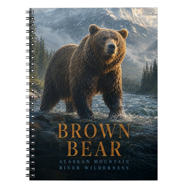Carnet Ours Brun Rivière Alaska ANIMALS (Devant)
