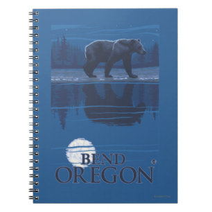 Carnet Ours dans le clair de lune - courbure, Orégon