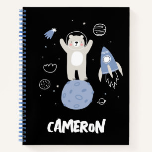 Carnet Ours De Cartoon Mignonne Dans L'Espace