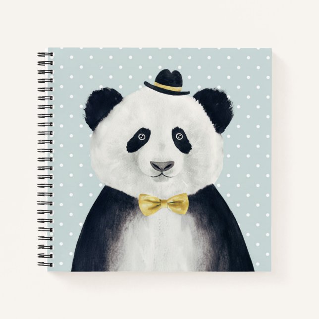 Carnet Ours de panda aquarelle (Devant)