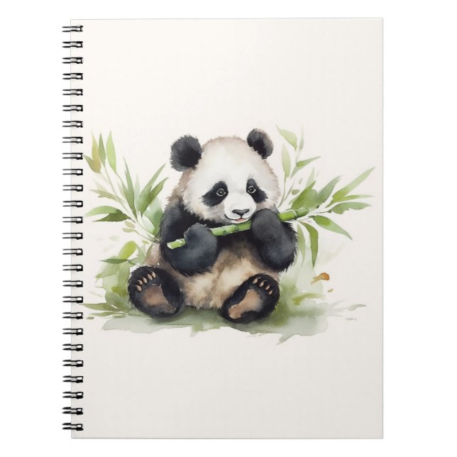 Carnet Ours de panda avec bambou (Devant)