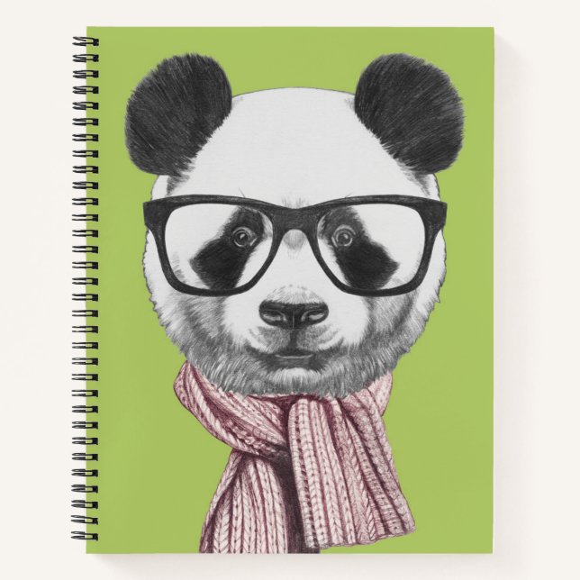 Carnet Ours de panda prêt pour l'hiver (Devant)