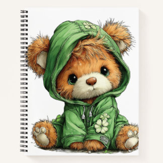 CARNET OURS EN PELUCHE À THÈME IRLANDAIS ADORABLE