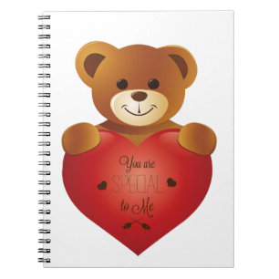 Carnet Ours en peluche avec coeur doux Ours en peluche av
