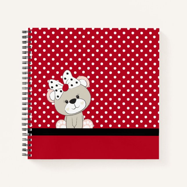 Carnet ours en peluche mignon (Devant)