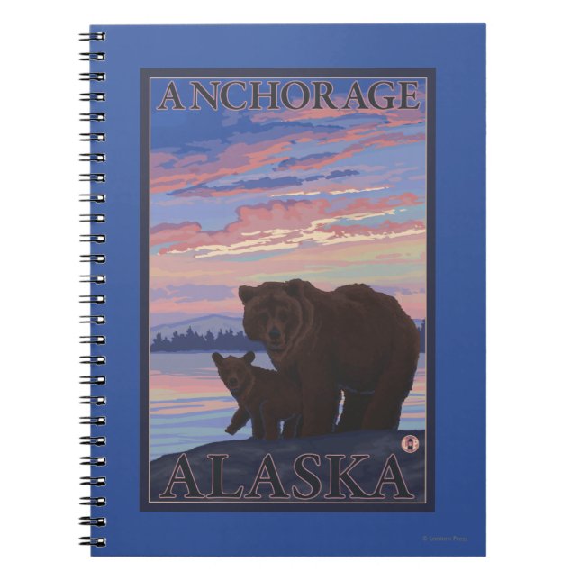 Carnet Ours et cub - Anchorage, Alaska (Devant)