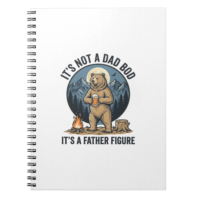 Carnet Ours figure paternelle drôle design vectoriel de c (Devant)