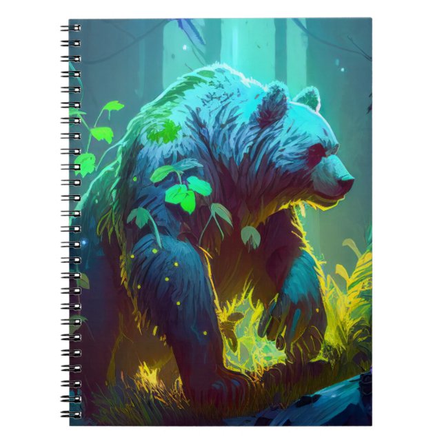 Carnet Ours Gizzly Portrait animal Peinture Faune (Devant)