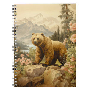 Carnet Ours grizzli majestueux dans la forêt