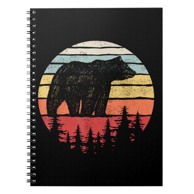 Carnet Ours Grizzly Rétro Vintage (Devant)