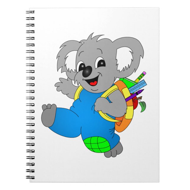 Carnet Ours Koala avec sac à dos (Devant)