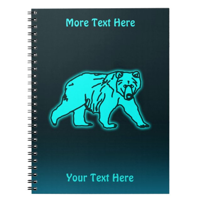Carnet Ours kodiak bleu (Devant)