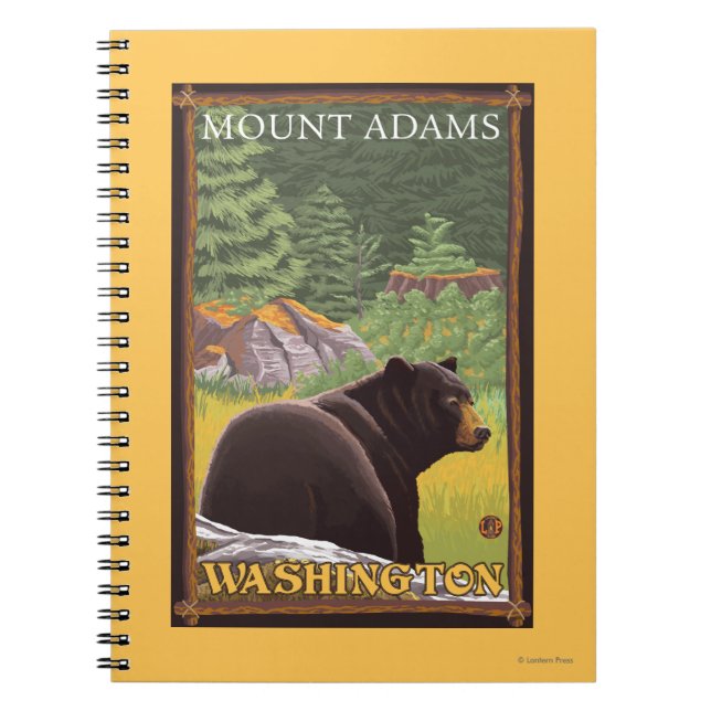 Carnet Ours noir en forêt - Mont Adams, Washington (Devant)