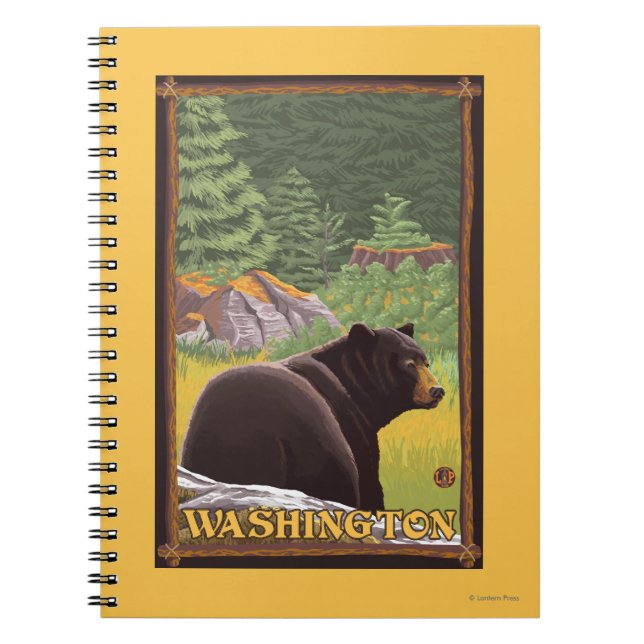 Carnet Ours noir en forêt - Washington (Devant)