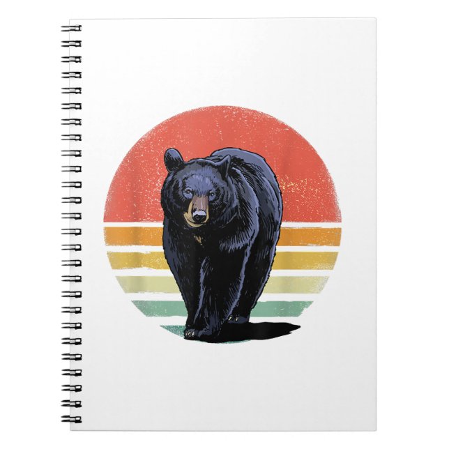 Carnet Ours noir Vintage (Devant)