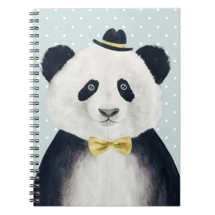 Carnet Ours panda d'aquarelle