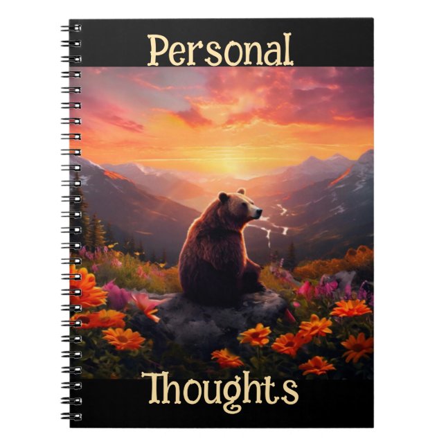 Carnet Ours Pensif (Devant)