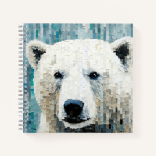 Carnet Ours polaire Art Décor Peinture Mosaïque