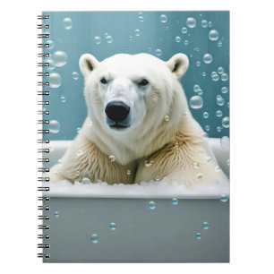 Carnet Ours Polaire Dans La Baignoire À Bulles