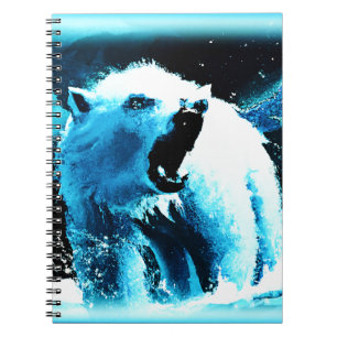Carnet "Ours Polaire En Colère" Belle Peinture. Commandez